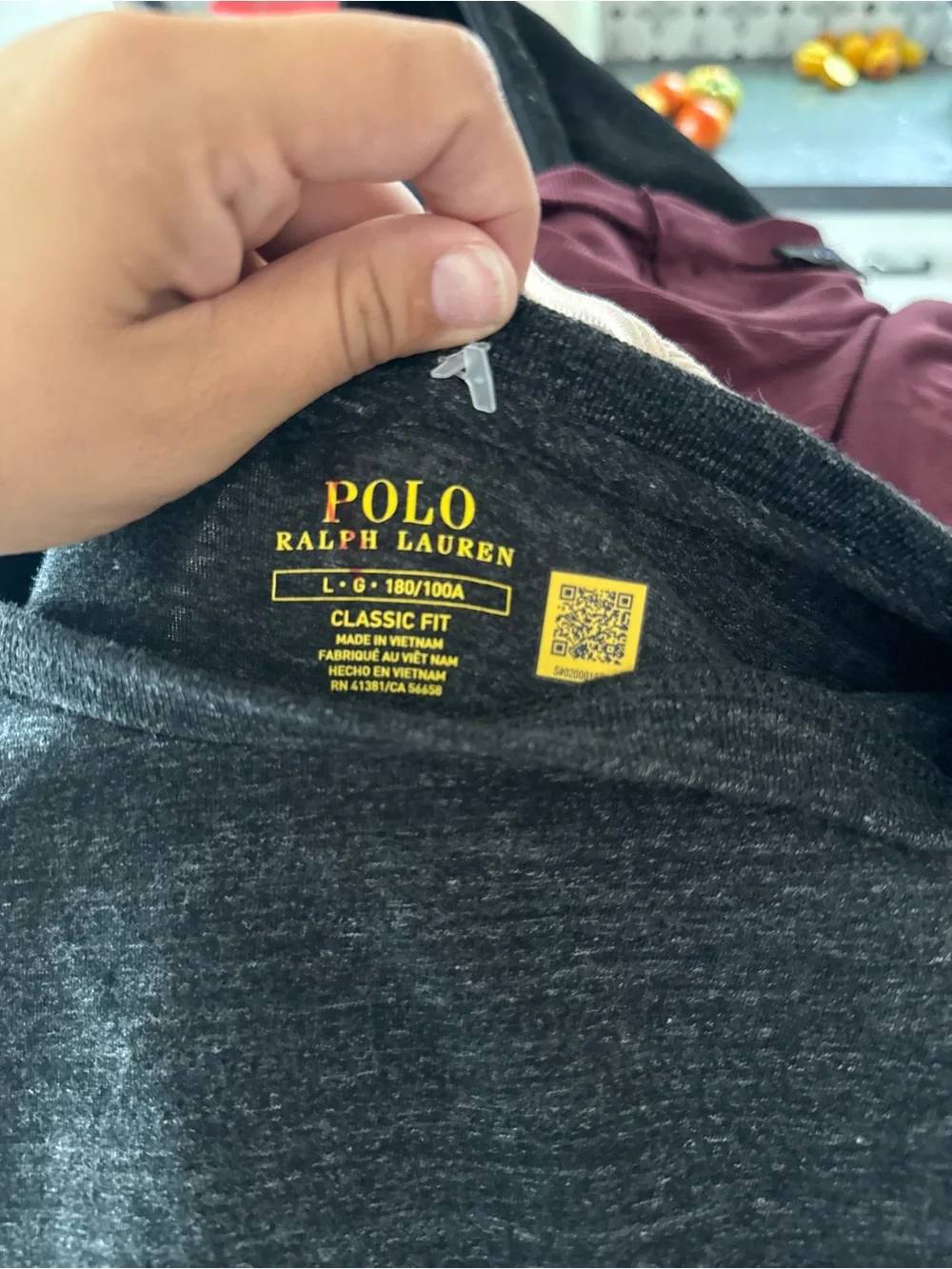 Polo by Ralph Lauren Dark Charcoal Heather Long-Sleeve Crew Tee